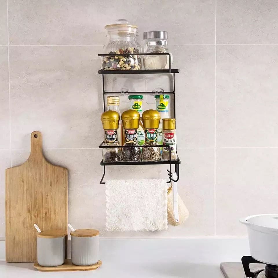 Double Layer Iron Wall Mounted Shelf For Kitchen Bathroom, Shower Shampoo Cosmetic Organizer Rack, Toilet Storage Shelves Double Layer Iron Wall Mounted Shelf For Kitchen Bathroom, Shower Shampoo Cosmetic Organizer Rack, Toilet Storage Shelves